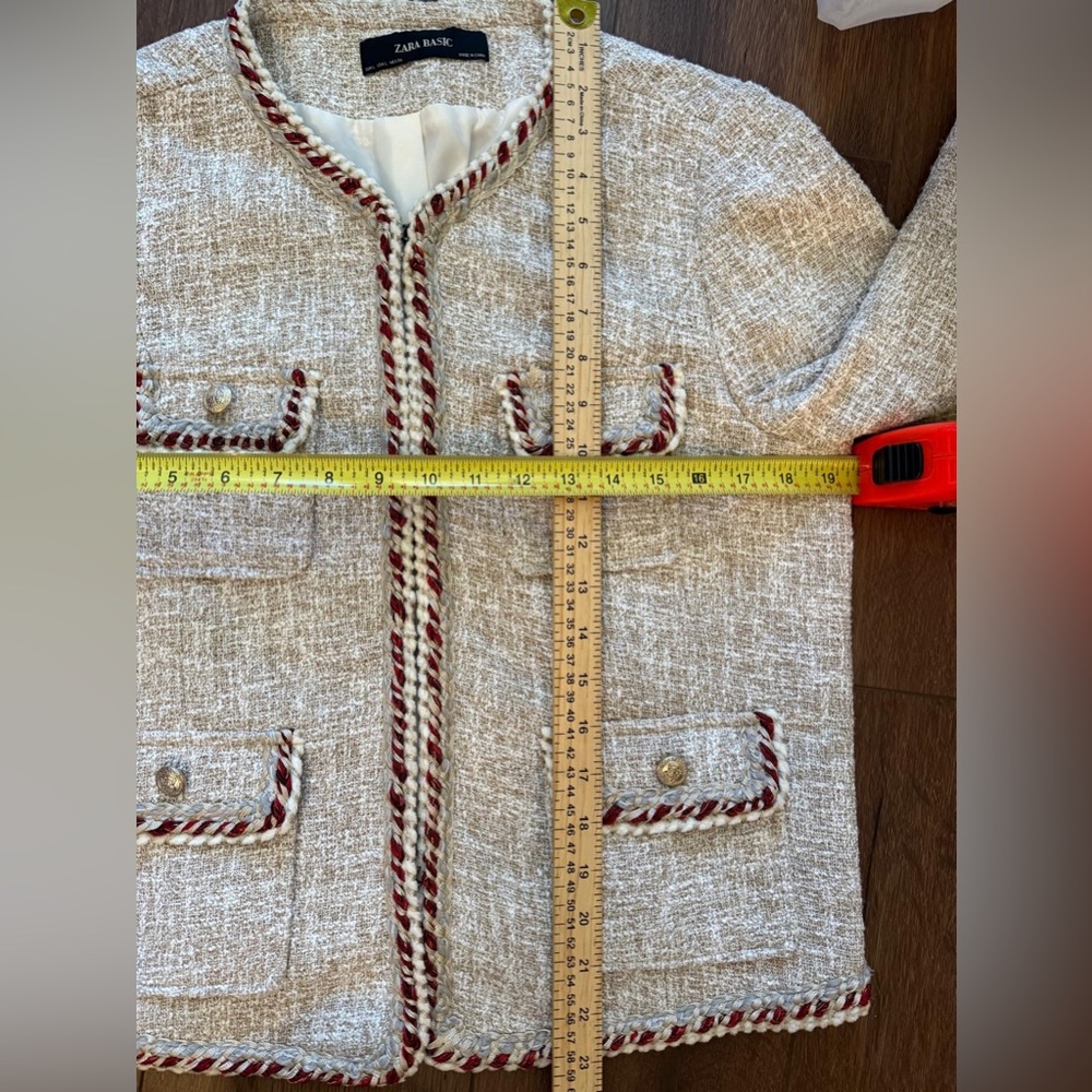 Zara Braided Trim Tweed Jacket - Old Money Aesthetic‎ - Picture 8 of 8